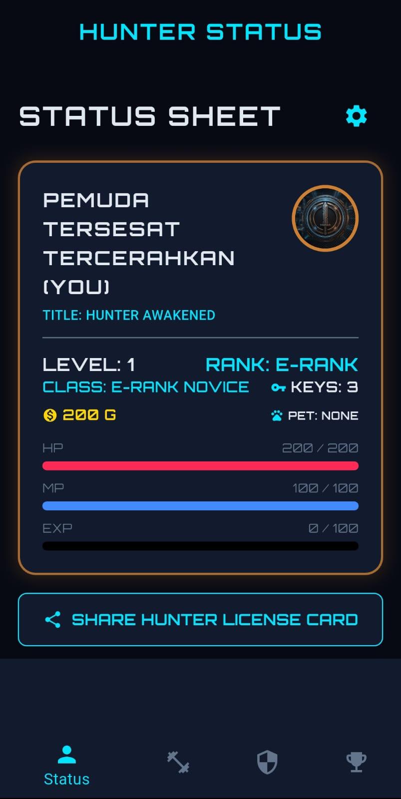 Class Selection Screen